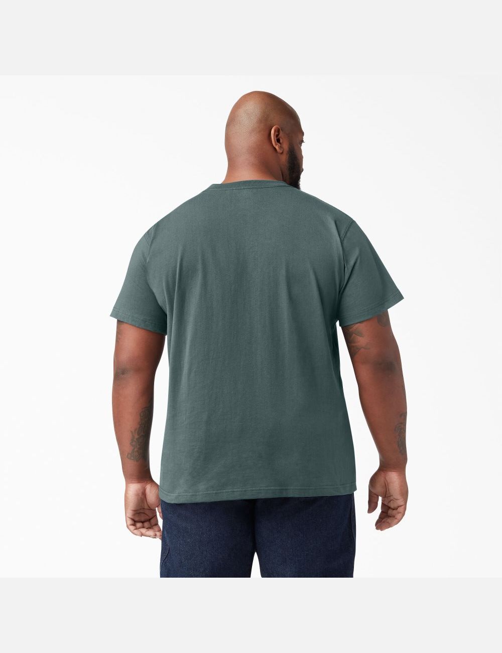 Lincoln Green Dickies Short Sleeve Heavyweight Shirts | 504OWMXRD