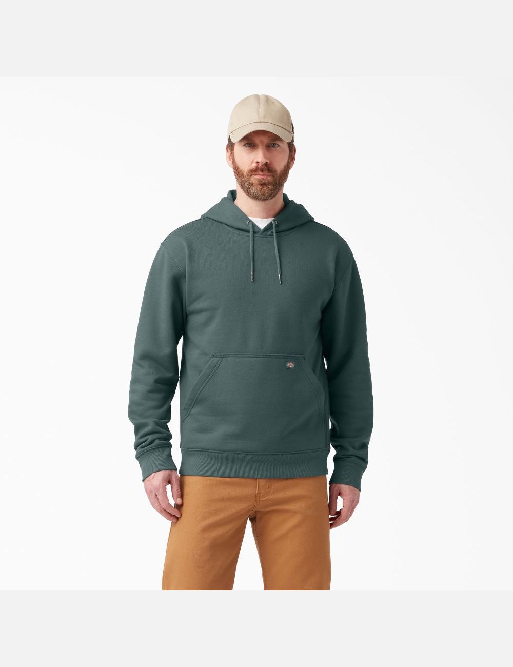 Lincoln Green Dickies Water Repellent Logo Sleeve Hoodies | 827NAIXGM