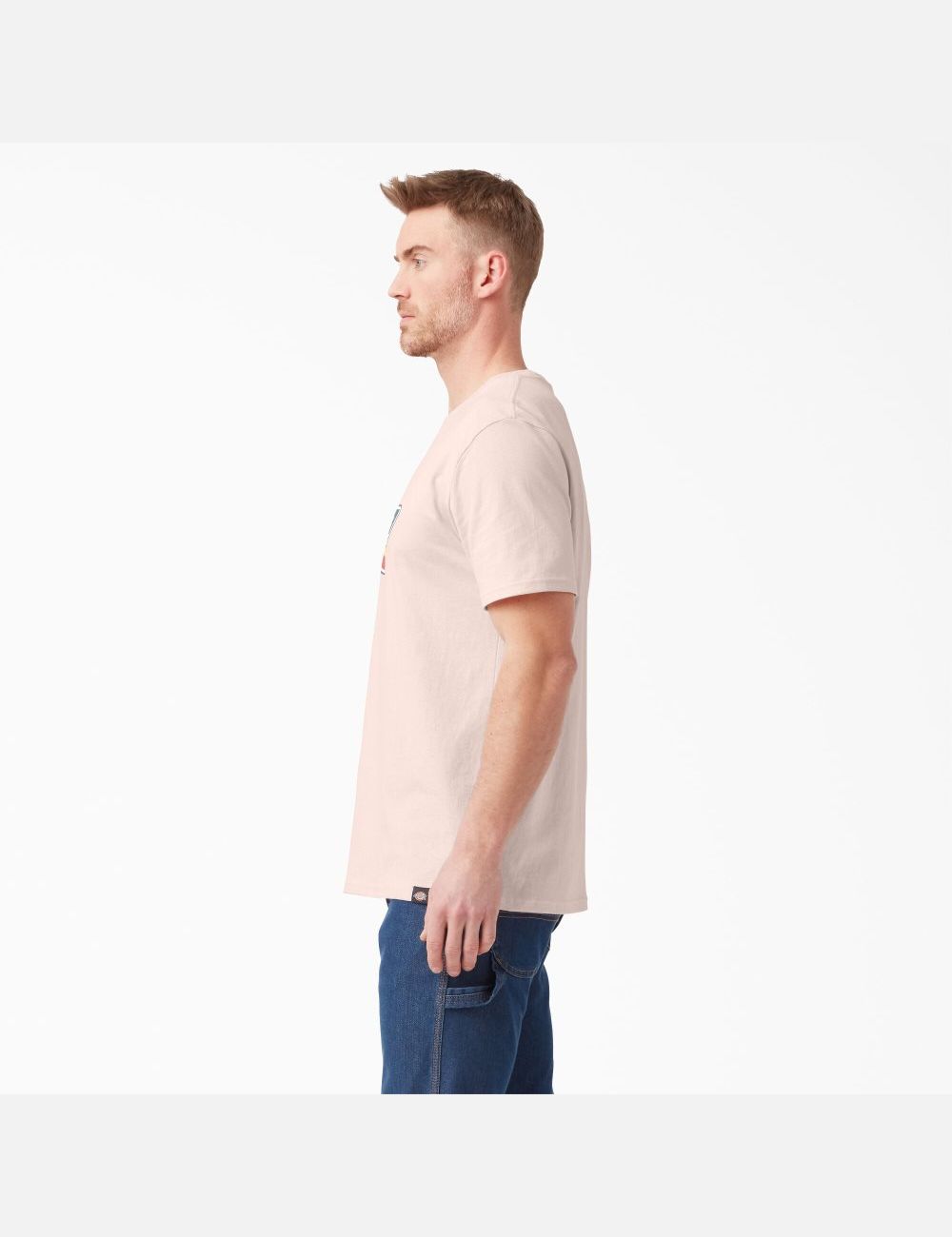 Lotus Pink Dickies Logo Graphic T-Shirts | 760IMDRST