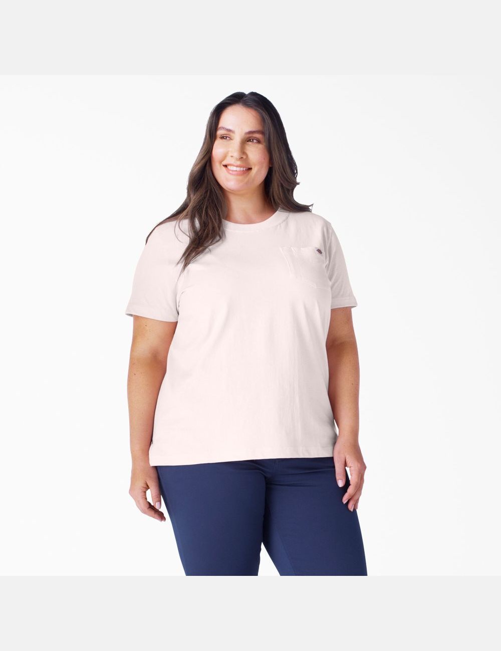 Lotus Pink Dickies Plus Heavyweight Short Sleeve T-Shirts | 946TWUBFO