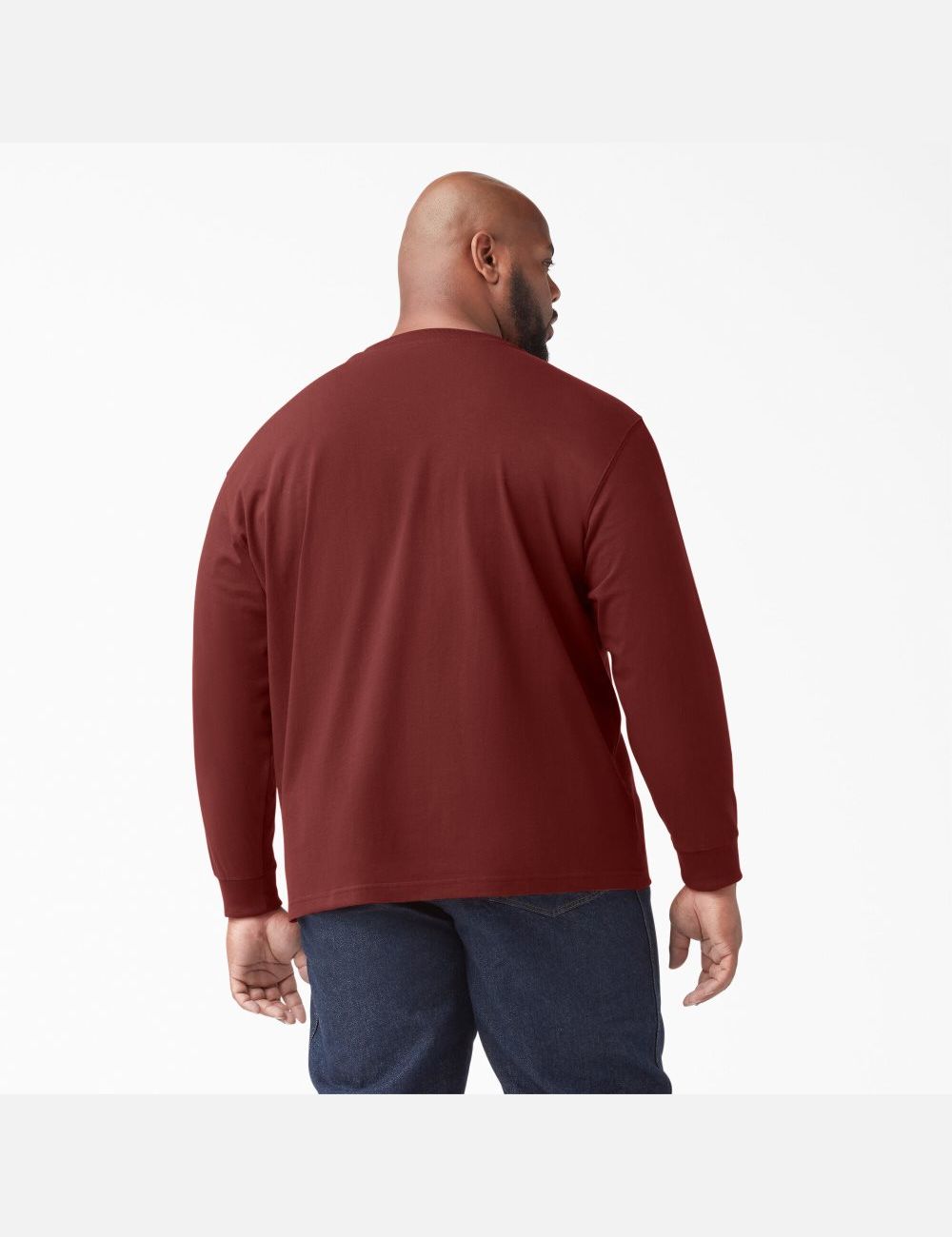 Madder Brown Dickies Long Sleeve Heavyweight Henley T-Shirts | 503AZSRCF