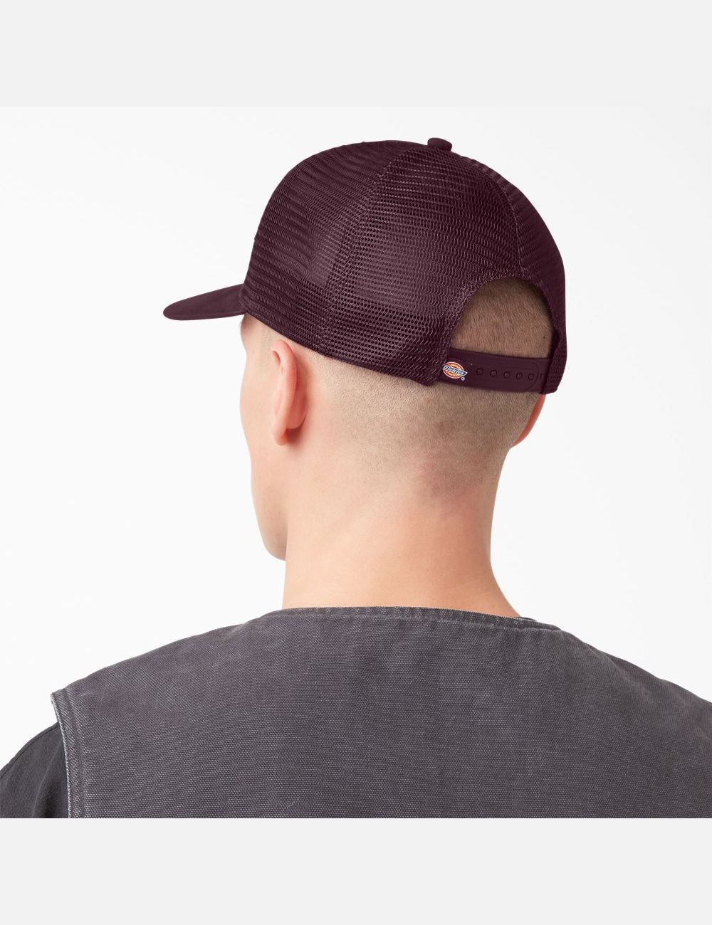 Maroon Dickies Patch Logo Trucker Hats | 130CEQPVY