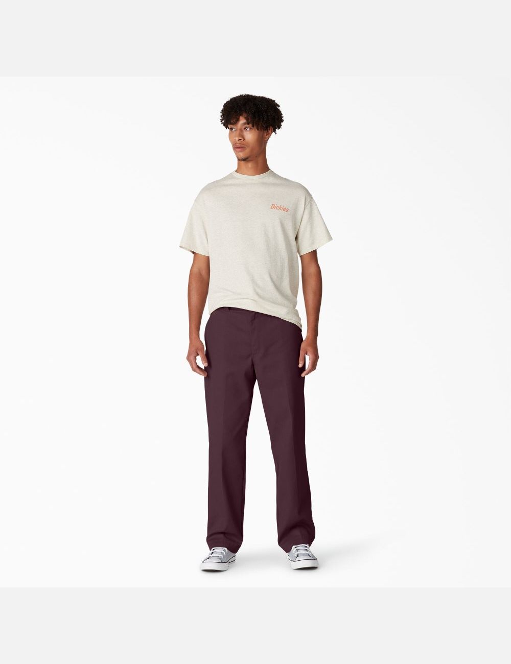 Maroon Dickies Regular Fit Twill Skateboarding Pants | 027DWVBHN