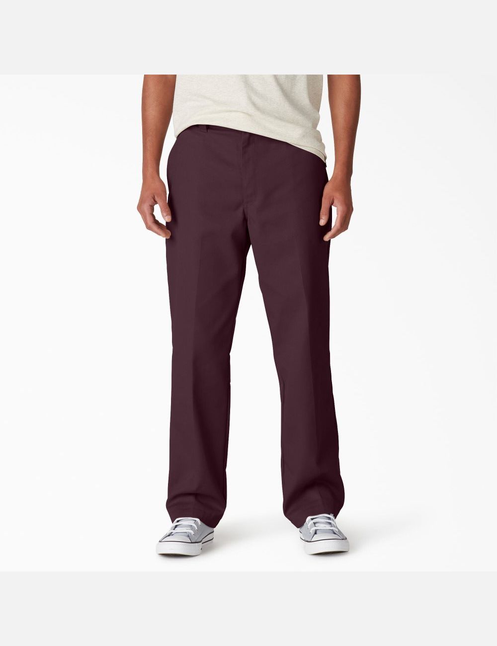 Maroon Dickies Regular Fit Twill Skateboarding Pants | 027DWVBHN