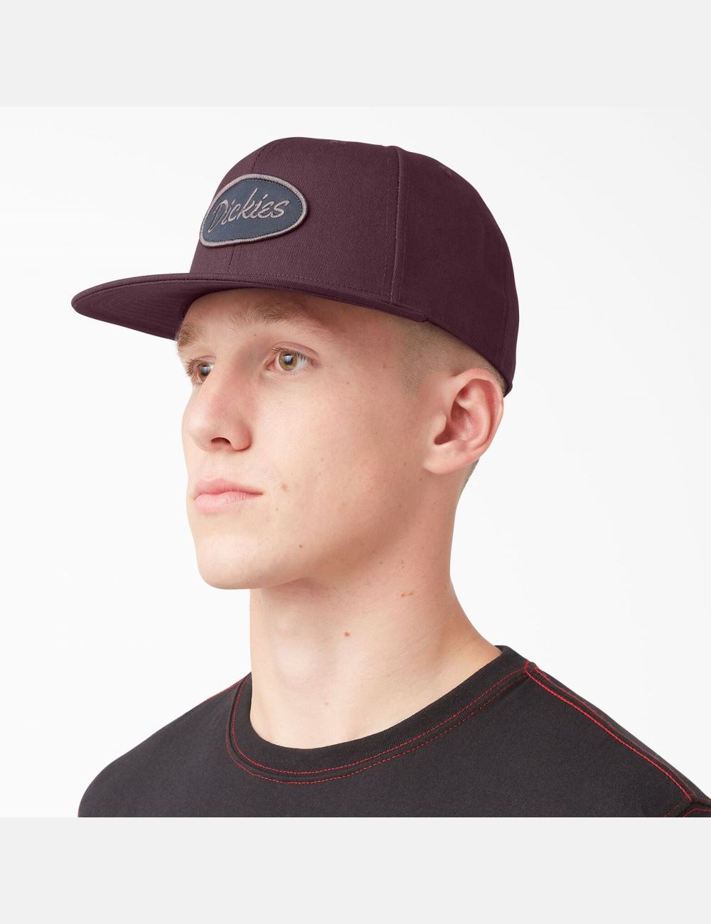 Maroon Dickies Twill Flat Bill Hats | 670SJWVXP