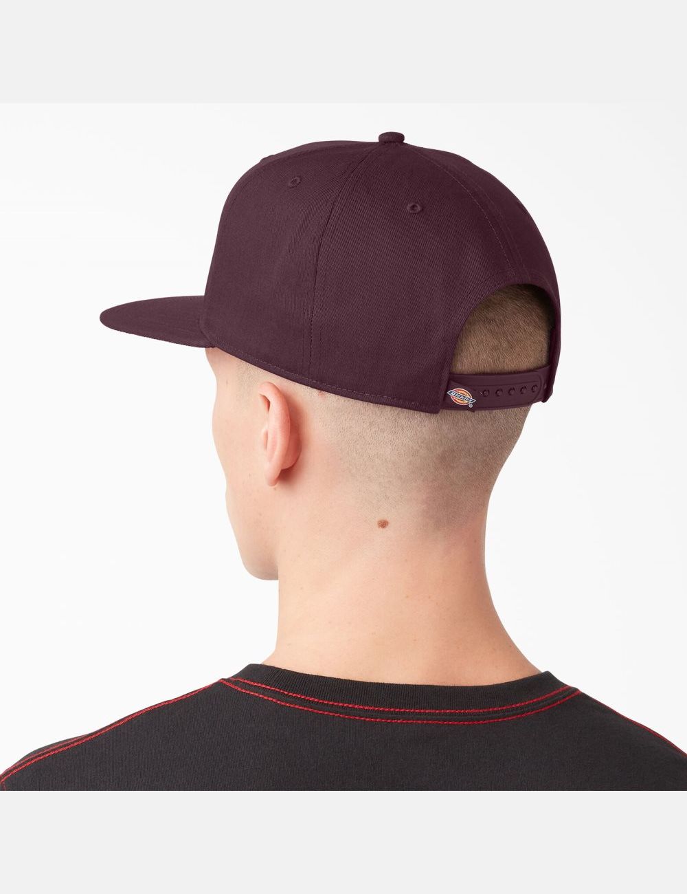 Maroon Dickies Twill Flat Bill Hats | 670SJWVXP