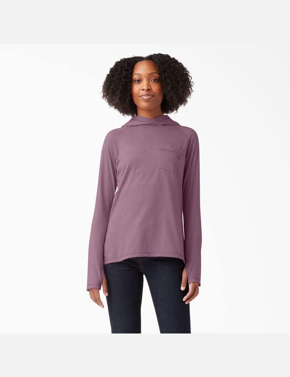 Mauve Shadow Heather Dickies Cooling Performance Sun Shirt | 705TCLQOU