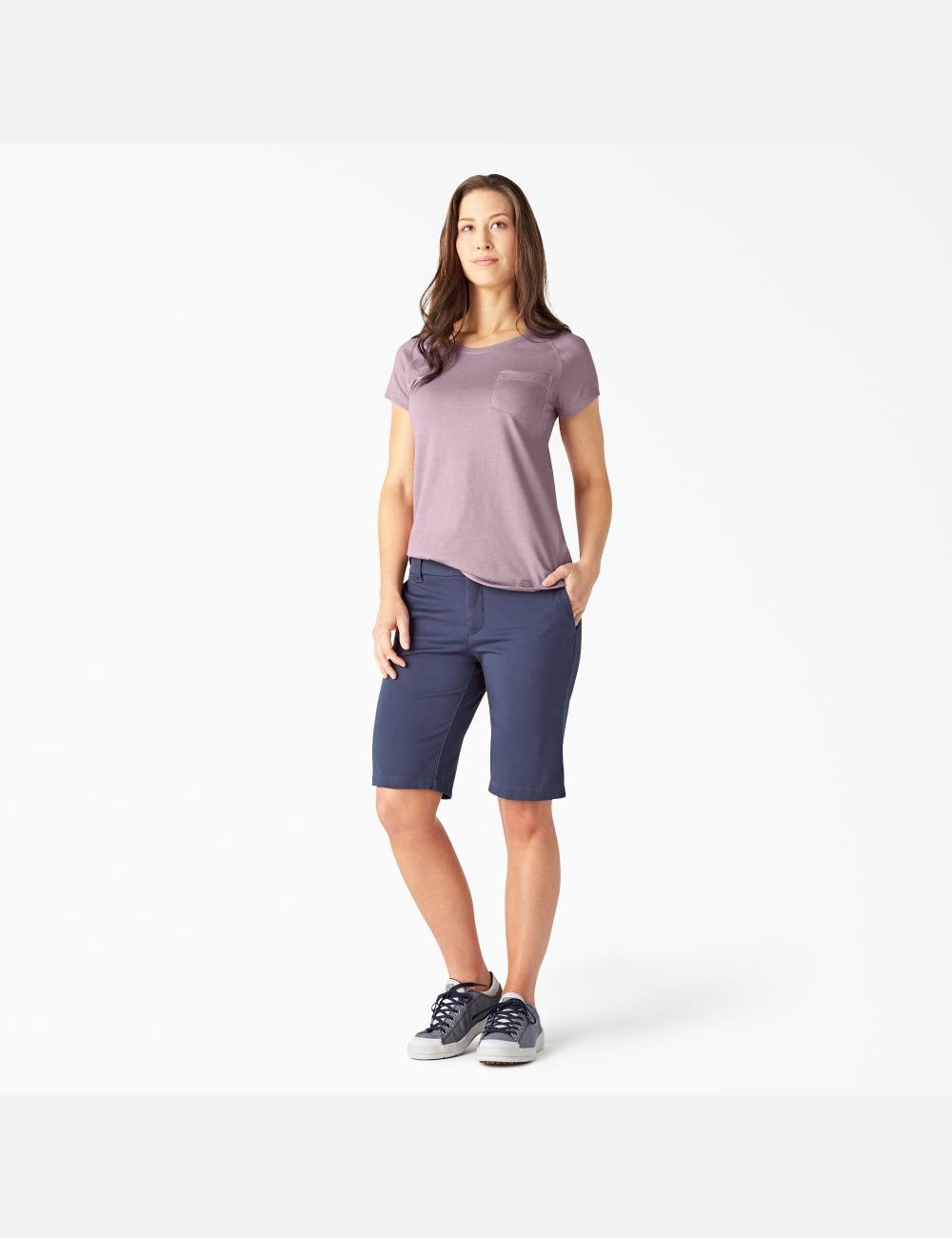 Mauve Shadow Heather Dickies Cooling Short Sleeve T-Shirts | 025OKRUFI