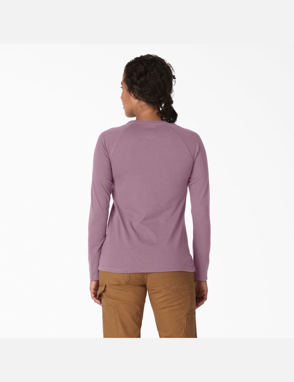 Mauve Shadow Heather Dickies Long Sleeve T-Shirt Long Sleeve T-Shirts | 630VDXKNA