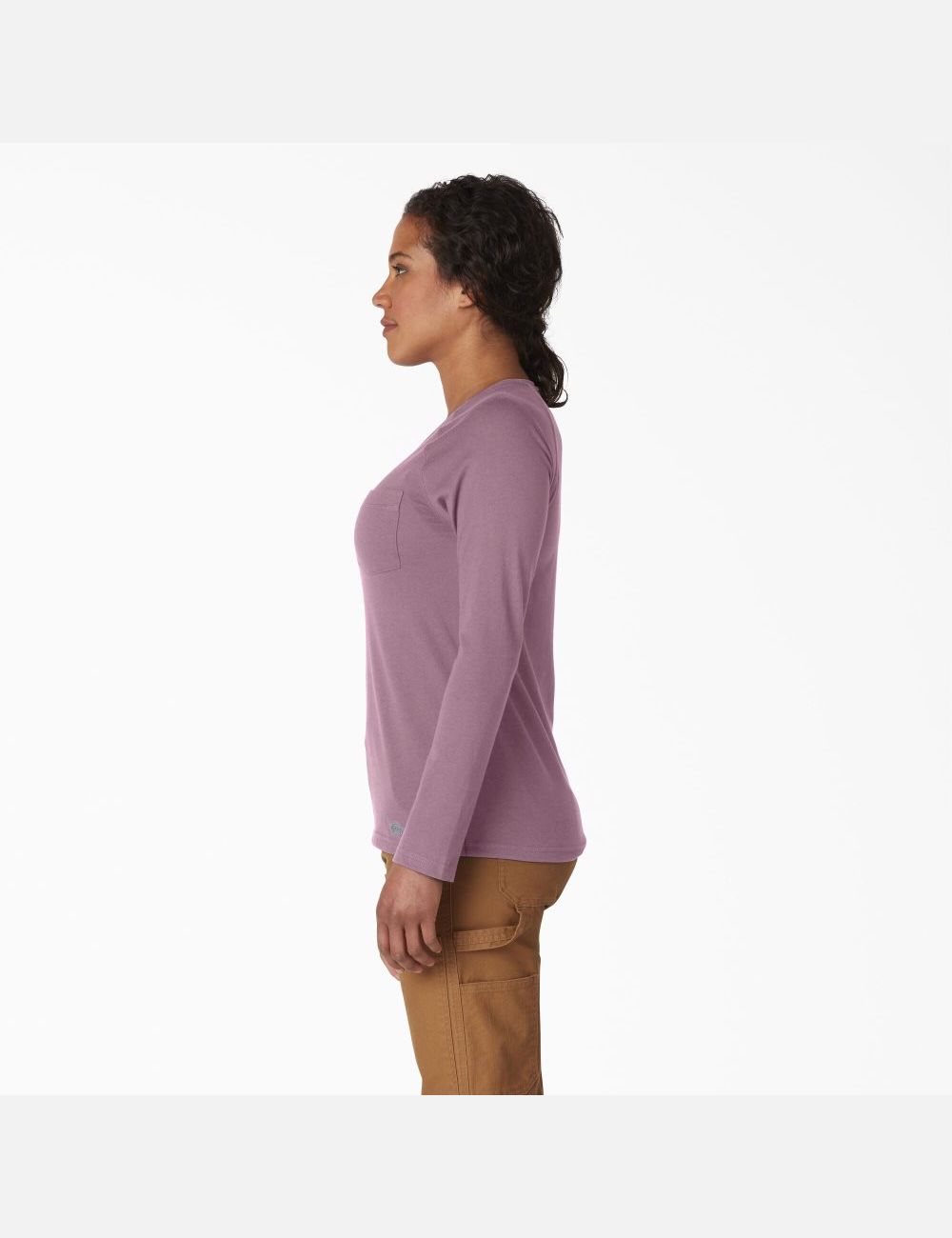 Mauve Shadow Heather Dickies Long Sleeve T-Shirt Long Sleeve T-Shirts | 630VDXKNA