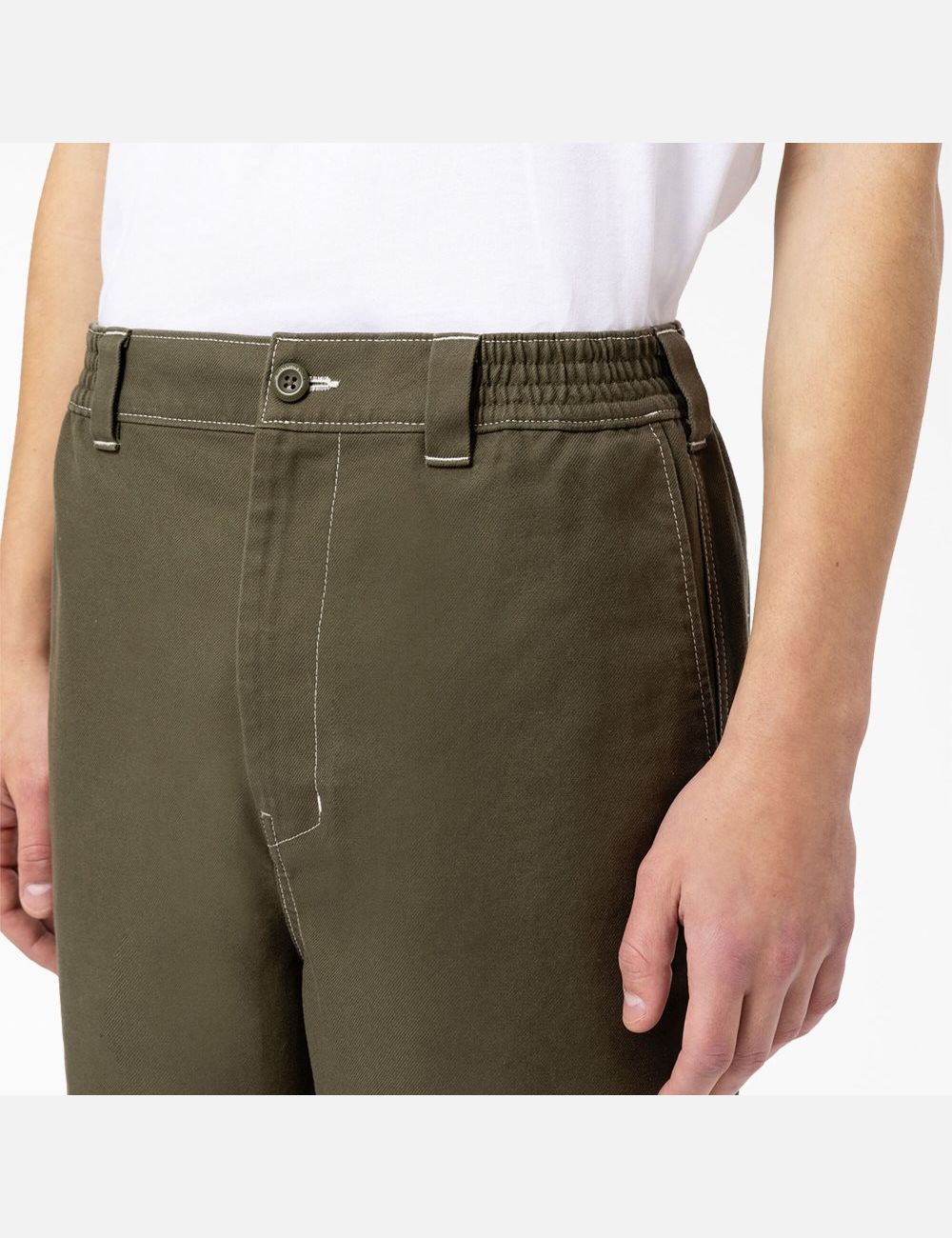 Military Green Dickies Florala Double Knee Pants | 427UKTPRW