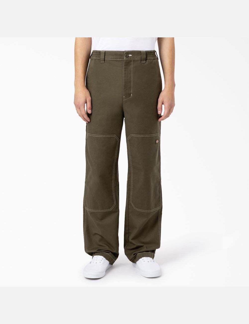 Military Green Dickies Florala Double Knee Pants | 427UKTPRW