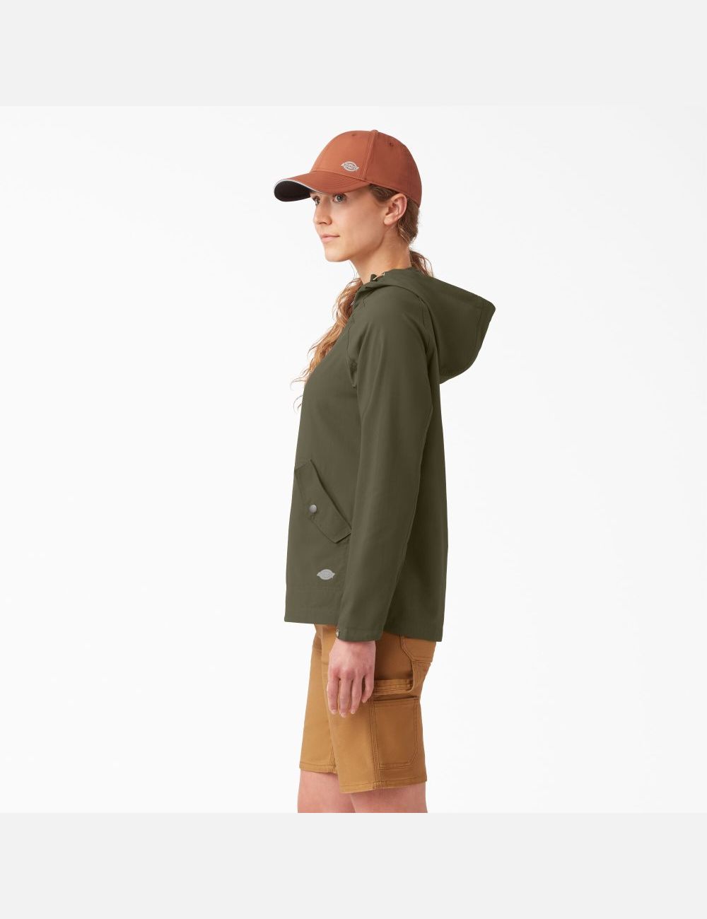 Military Green Dickies Performance Hooded Coats & Jackets | 706NCAZOG