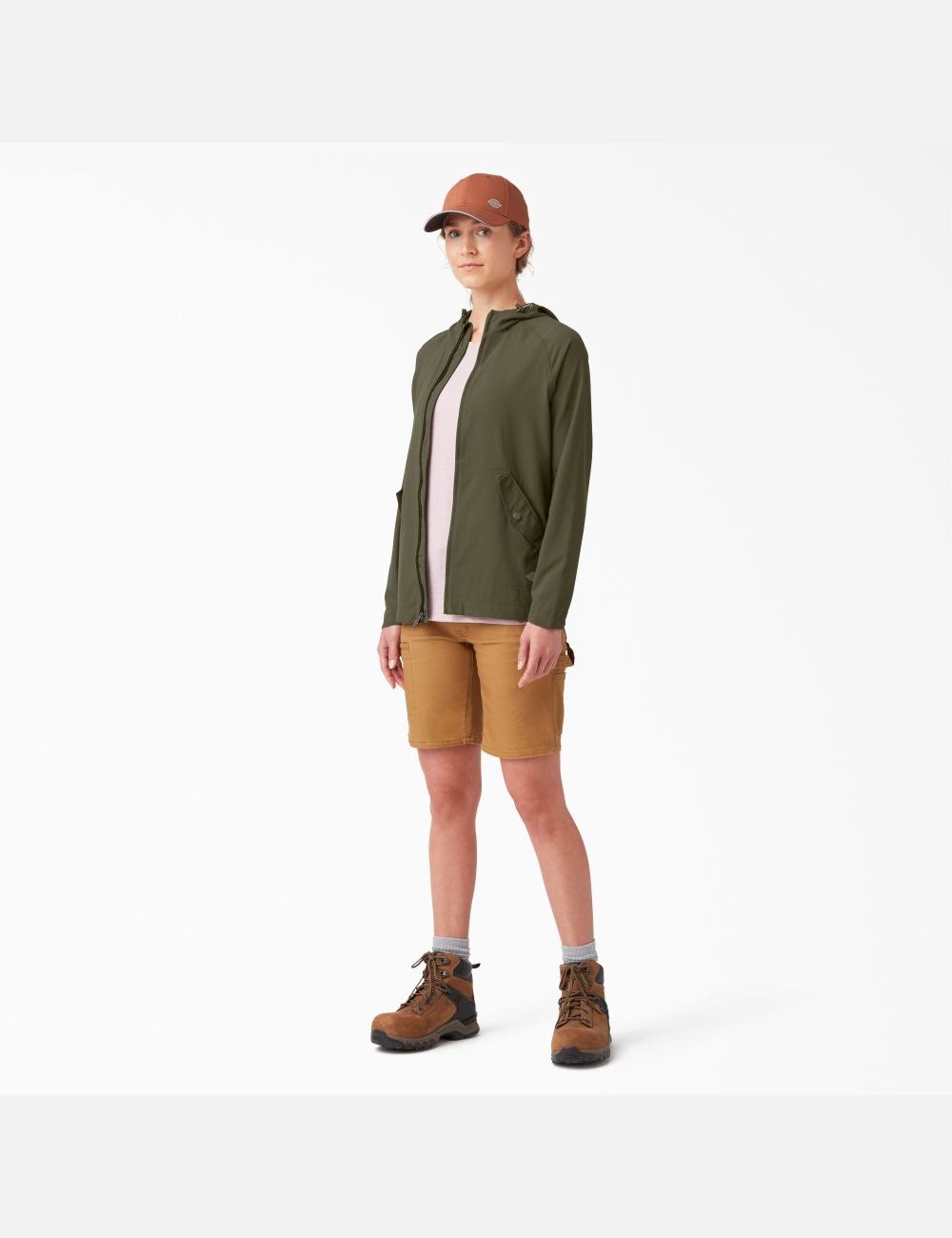 Military Green Dickies Performance Hooded Coats & Jackets | 706NCAZOG