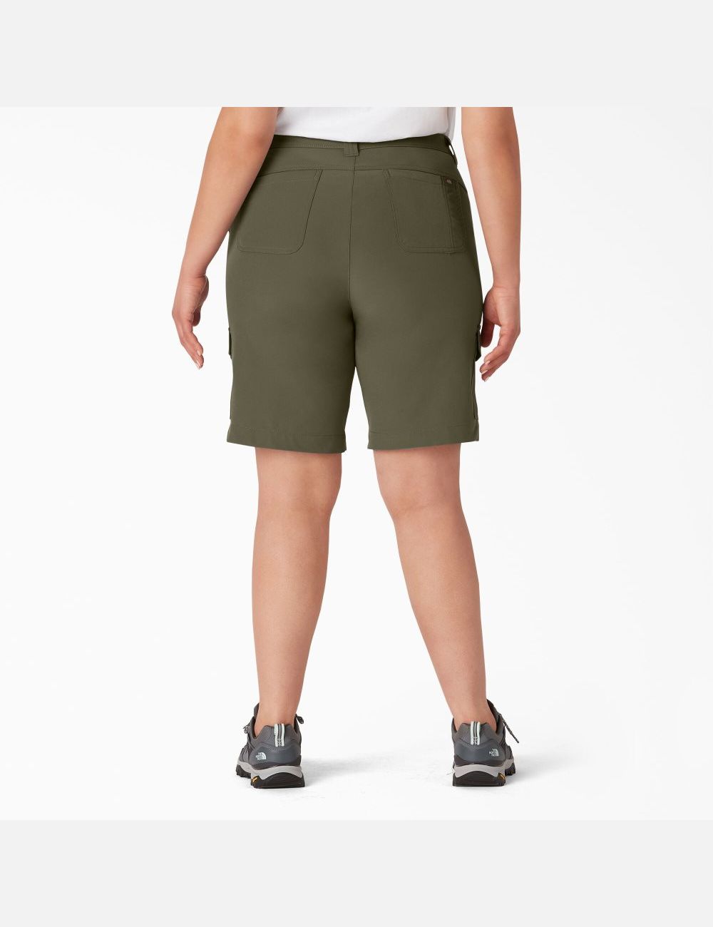 Military Green Dickies Plus Cooling Cargo Shorts | 295GNBFTJ