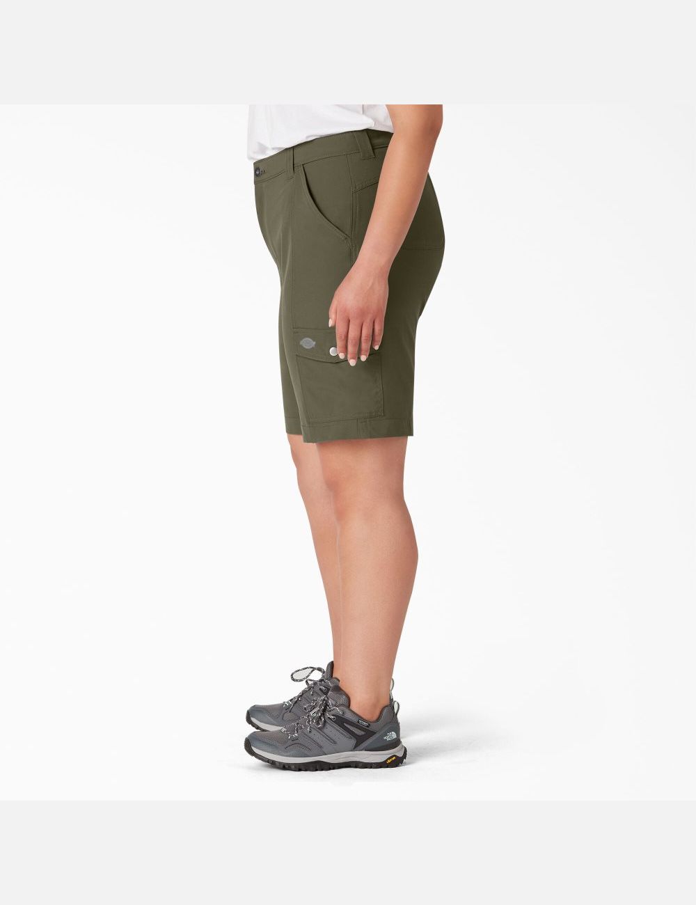 Military Green Dickies Plus Cooling Cargo Shorts | 295GNBFTJ