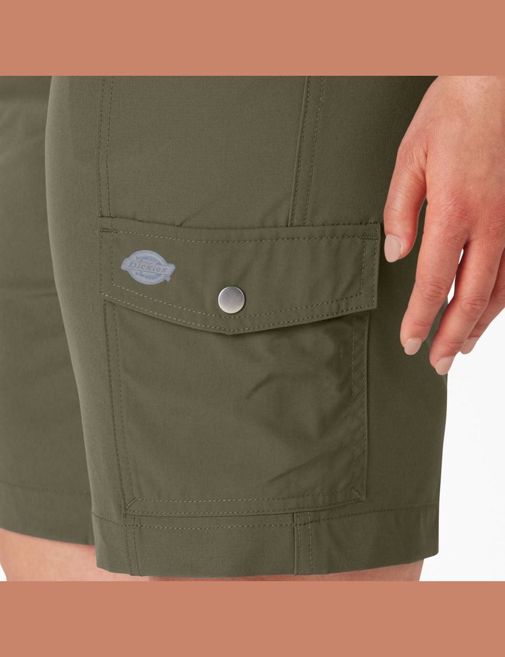 Military Green Dickies Plus Cooling Cargo Shorts | 295GNBFTJ