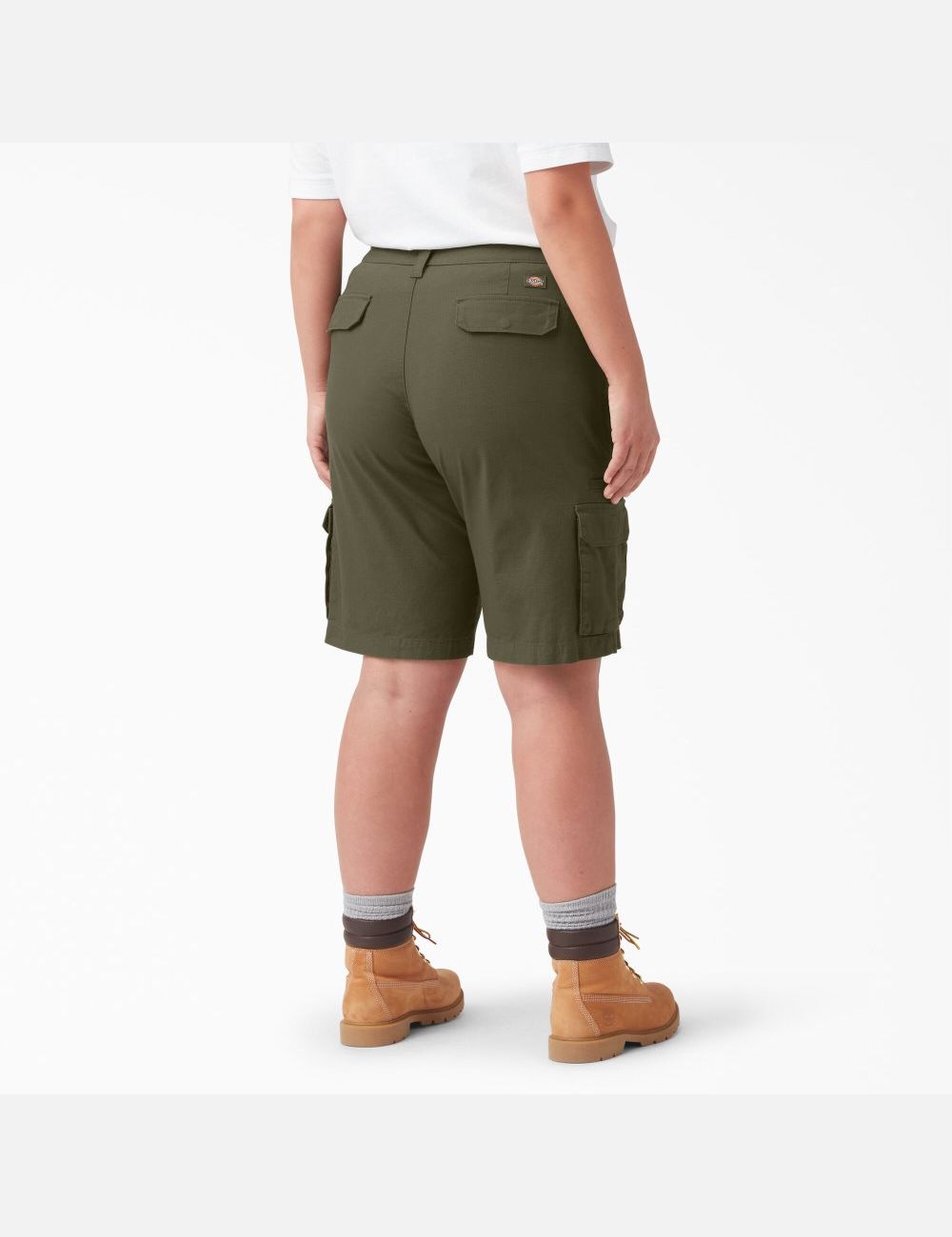 Military Green Dickies Plus Ripstop Cargo Shorts | 410DXQEBO