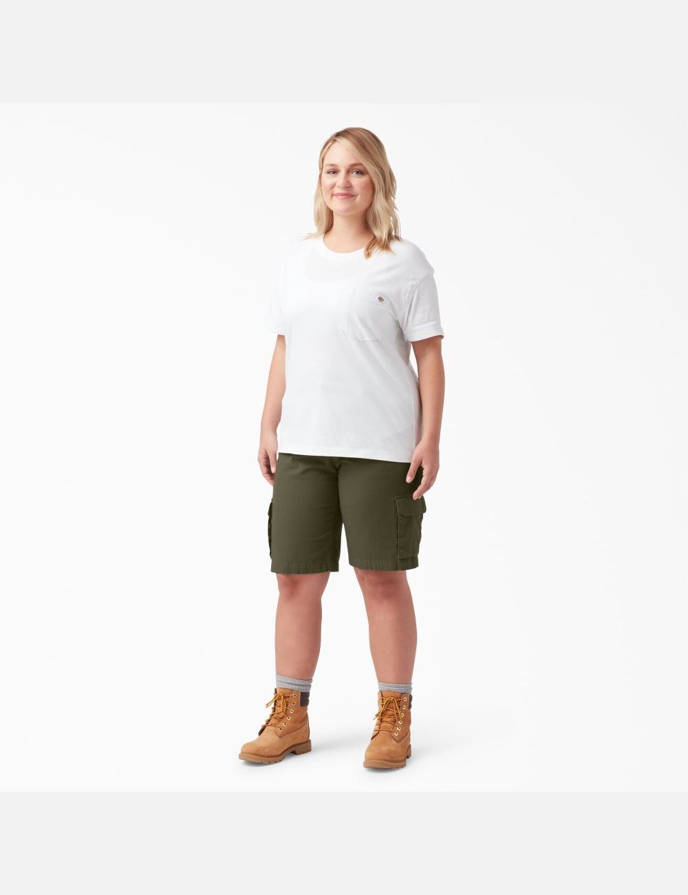 Military Green Dickies Plus Ripstop Cargo Shorts | 410DXQEBO