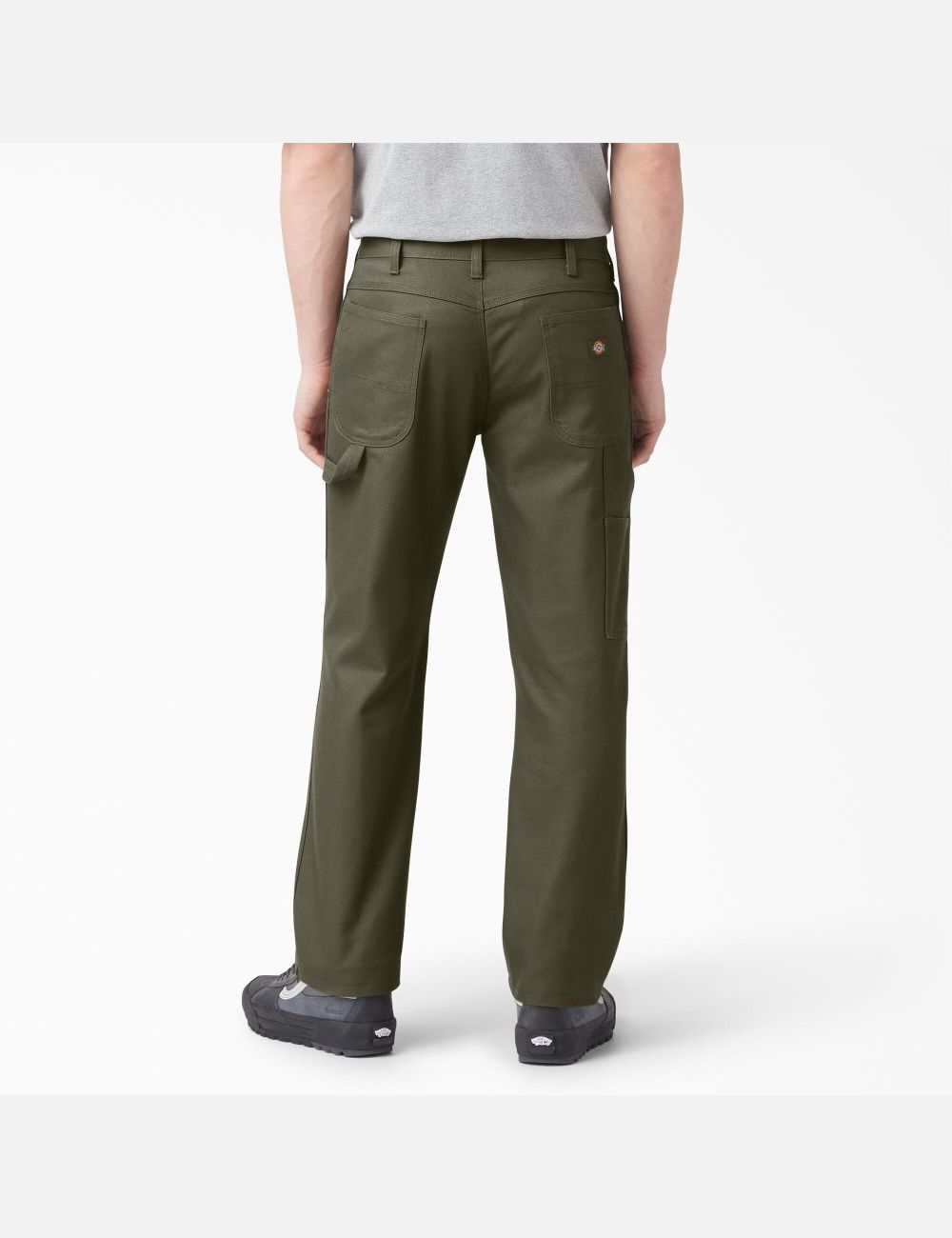 Military Green Dickies Regular Duck Carpenter Pants | 308CFVTQK