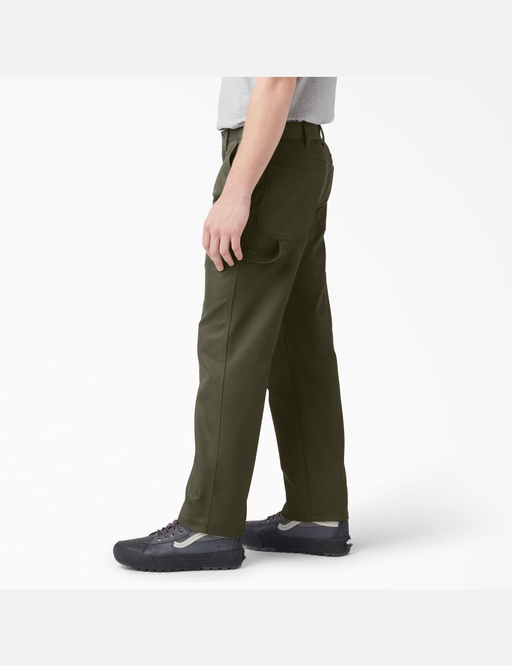 Military Green Dickies Regular Duck Carpenter Pants | 308CFVTQK