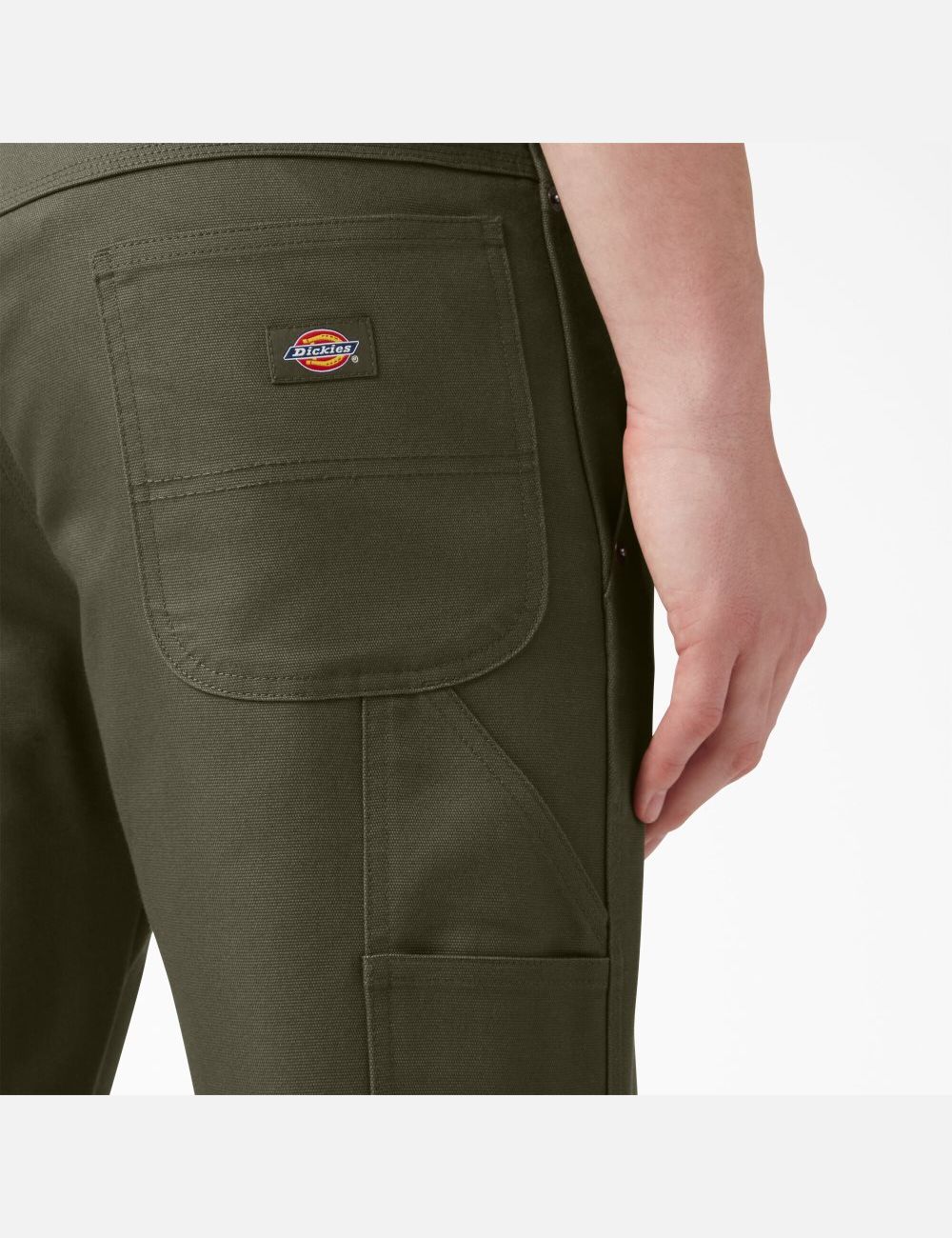 Military Green Dickies Regular Duck Carpenter Pants | 308CFVTQK