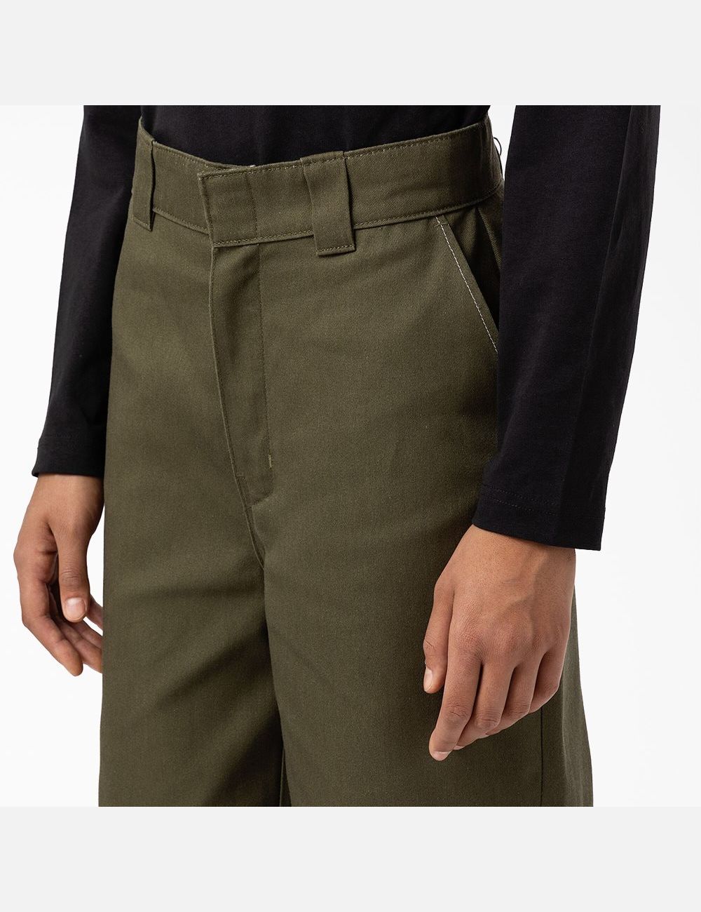 Military Green Dickies Sawyerville Double Knee Pants | 578YOFACR