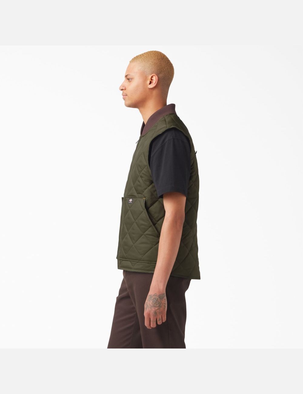 Military Green Dickies Vincent Alvarez Gobernador Vests | 784TQKGXD