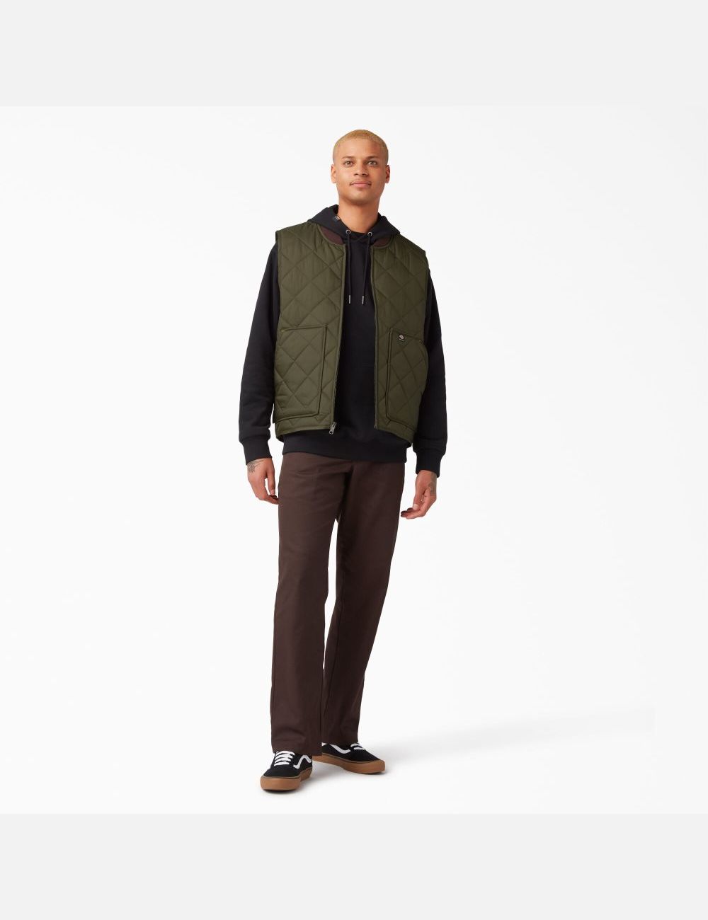 Military Green Dickies Vincent Alvarez Gobernador Vests | 784TQKGXD