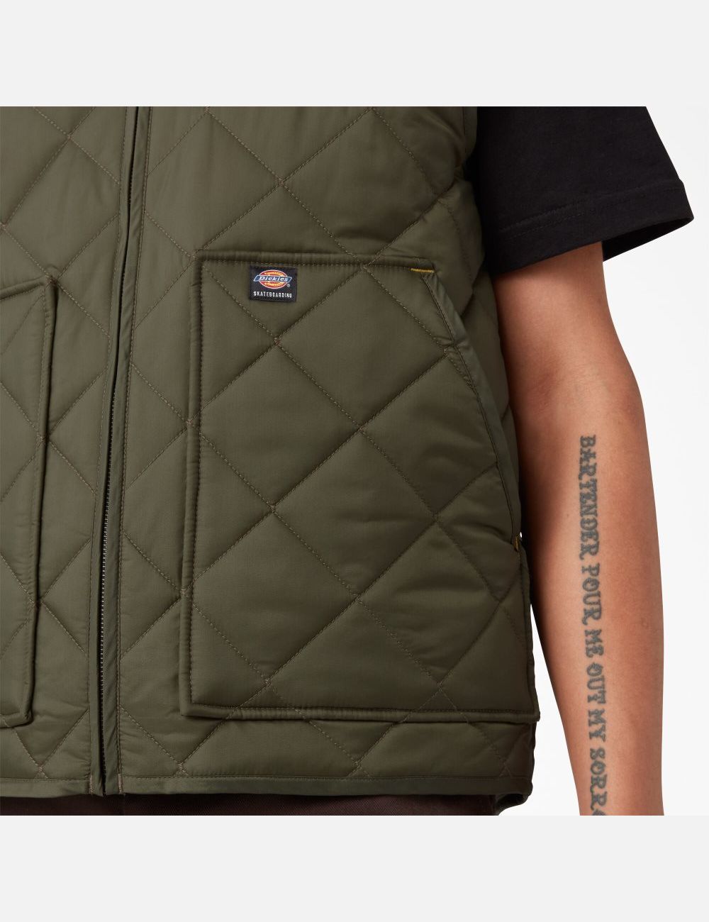 Military Green Dickies Vincent Alvarez Gobernador Vests | 784TQKGXD