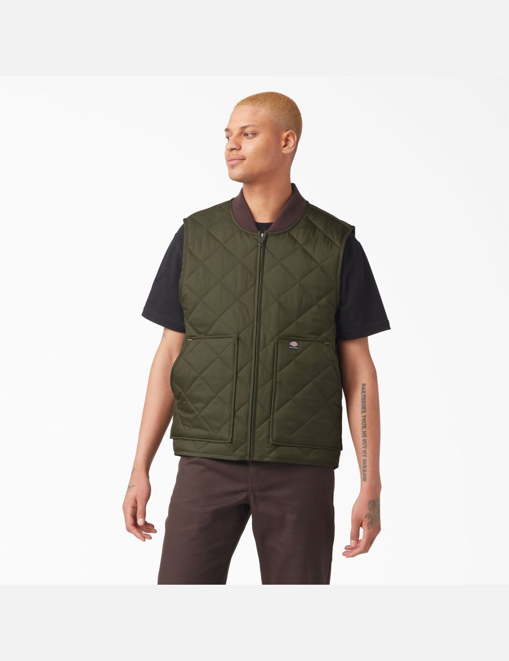 Military Green Dickies Vincent Alvarez Gobernador Vests | 784TQKGXD