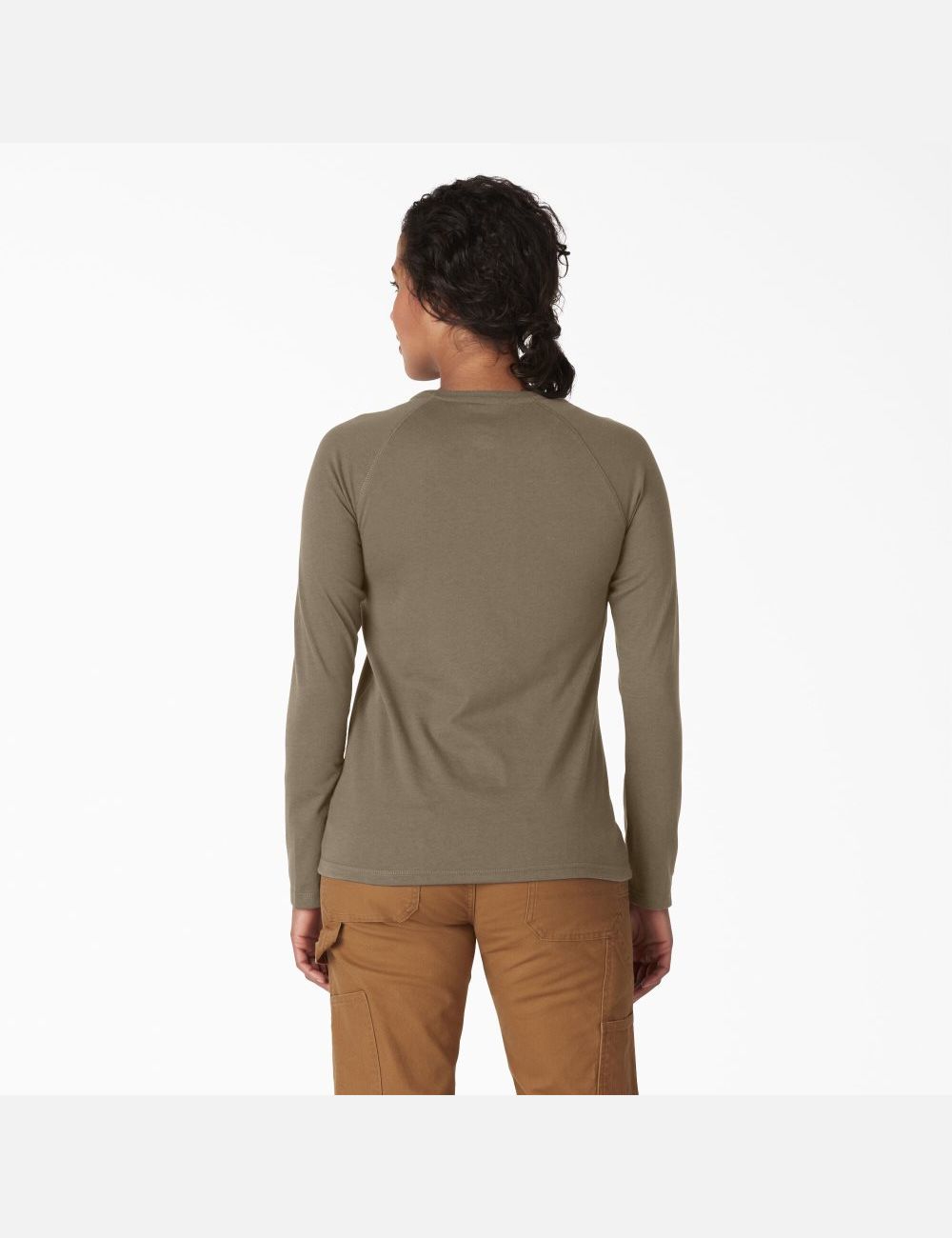 Military Green Heather Dickies Long Sleeve T-Shirt Long Sleeve T-Shirts | 941YBXUKP