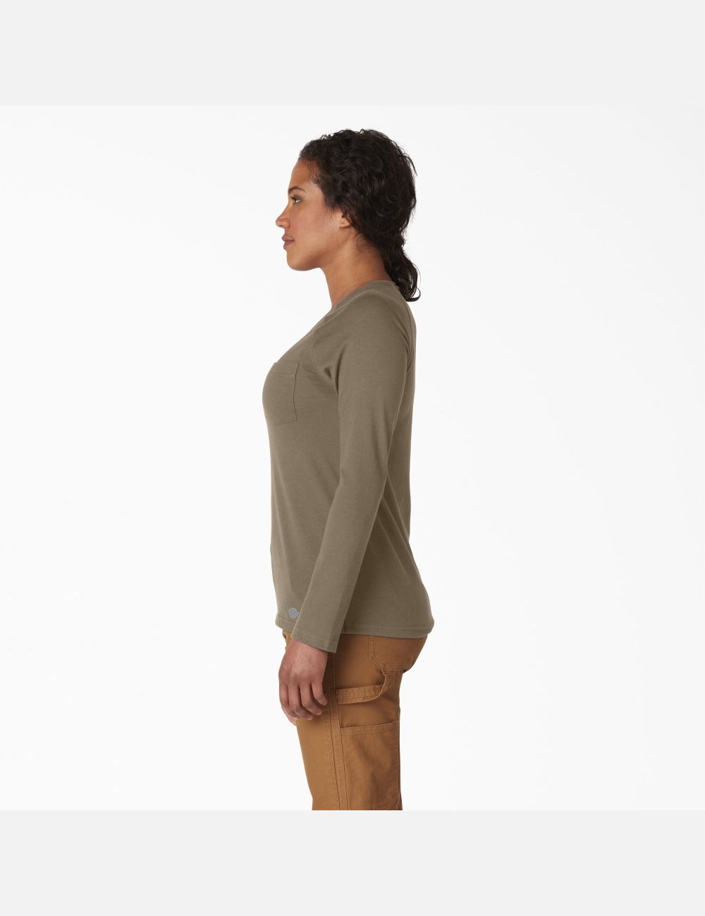 Military Green Heather Dickies Long Sleeve T-Shirt Long Sleeve T-Shirts | 941YBXUKP