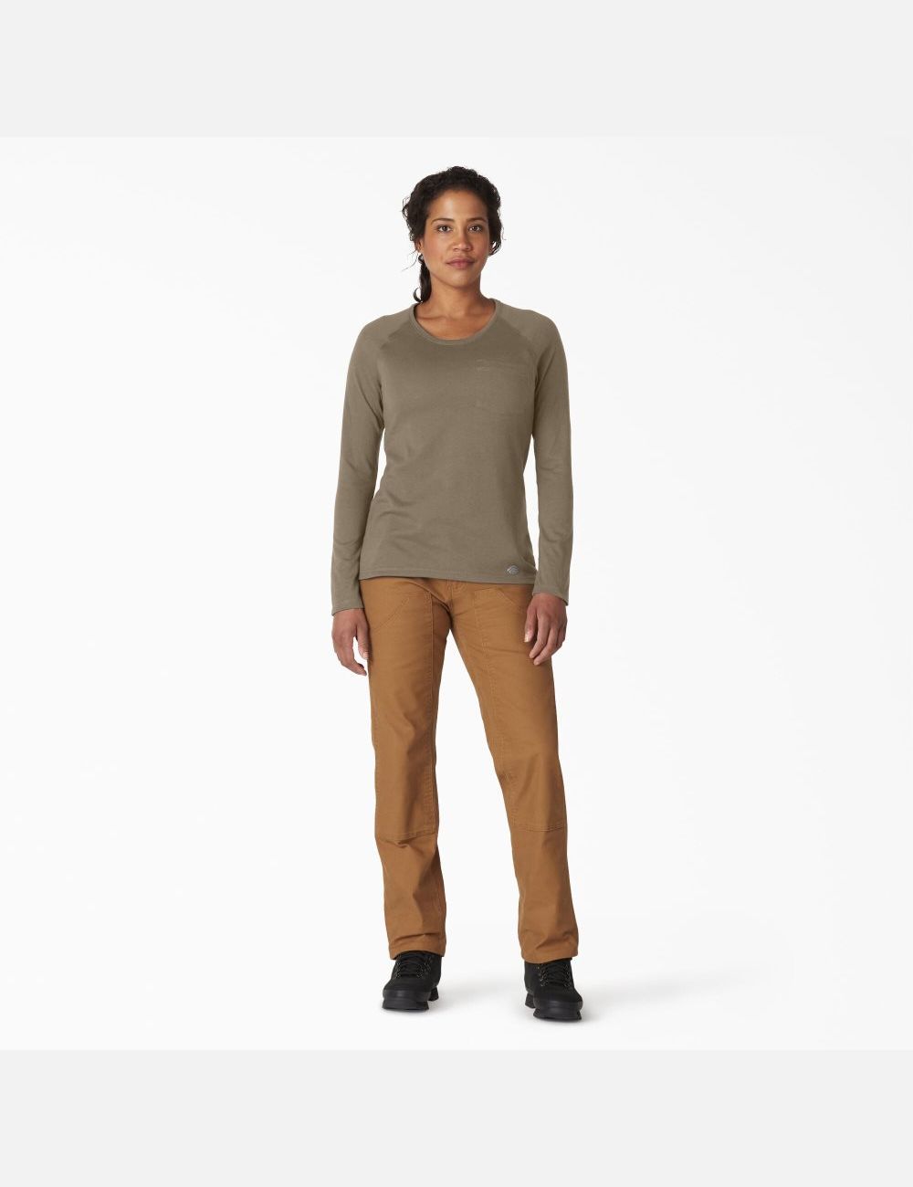 Military Green Heather Dickies Long Sleeve T-Shirt Long Sleeve T-Shirts | 941YBXUKP