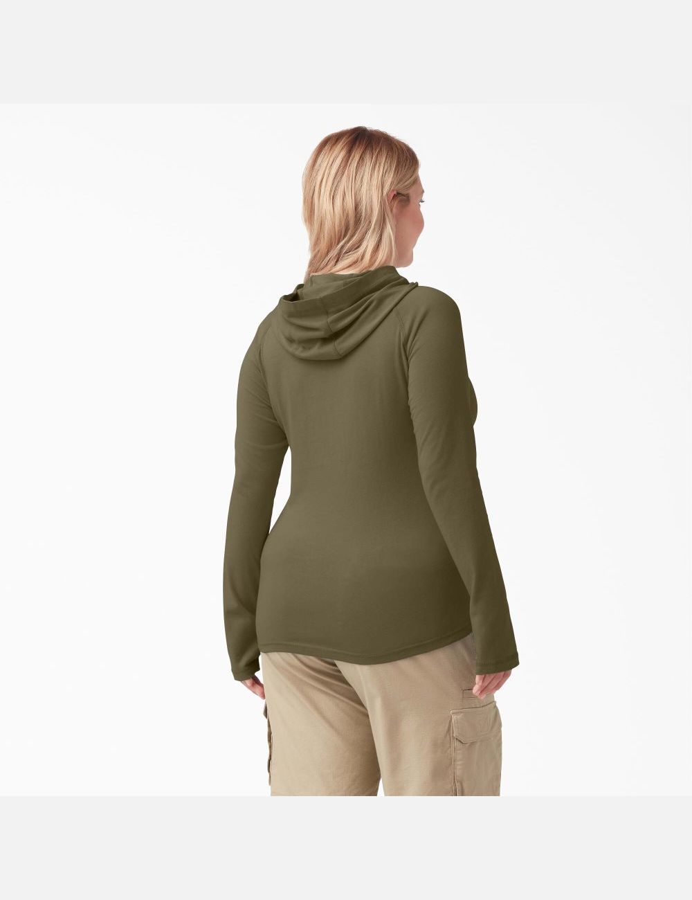 Military Green Heather Dickies Plus Cooling Performance Tops | 217SPQHYG