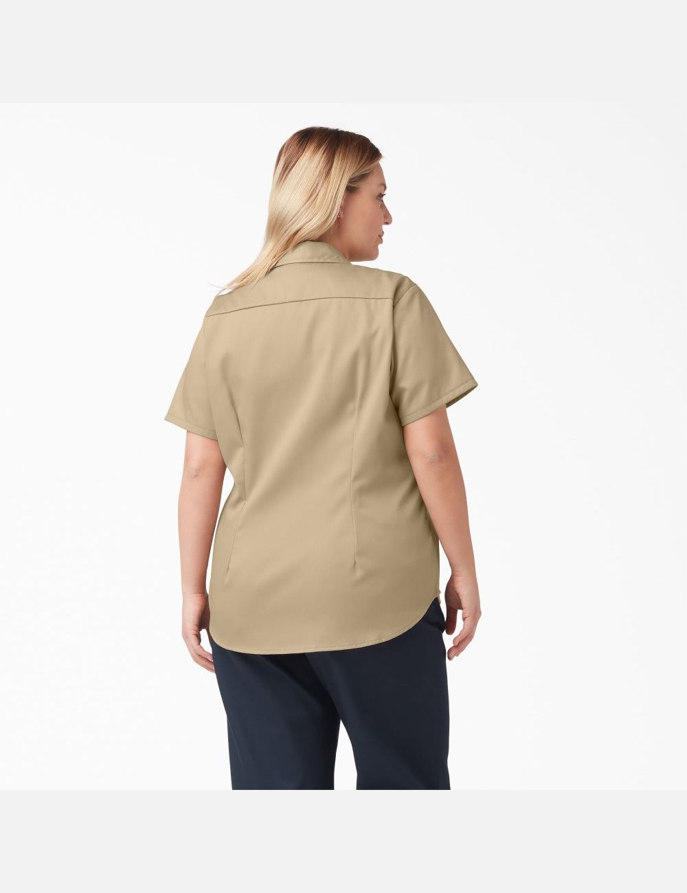 Military Khaki Dickies Plus Original 574 Work Shirts | 295RAQNZD