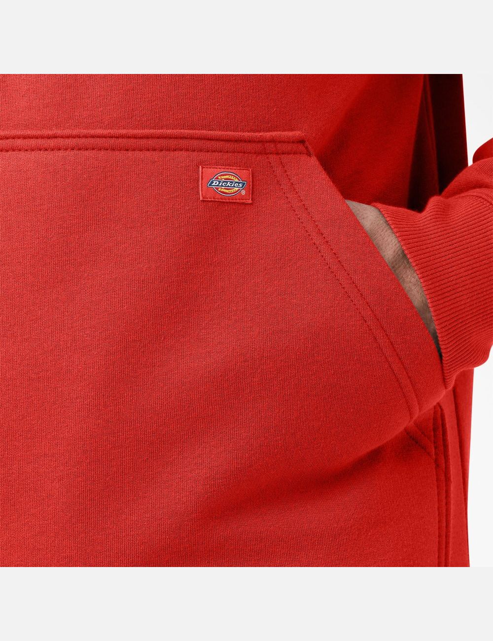 Molten Lava Dickies Water Repellent Logo Sleeve Hoodies | 743PJFAWS