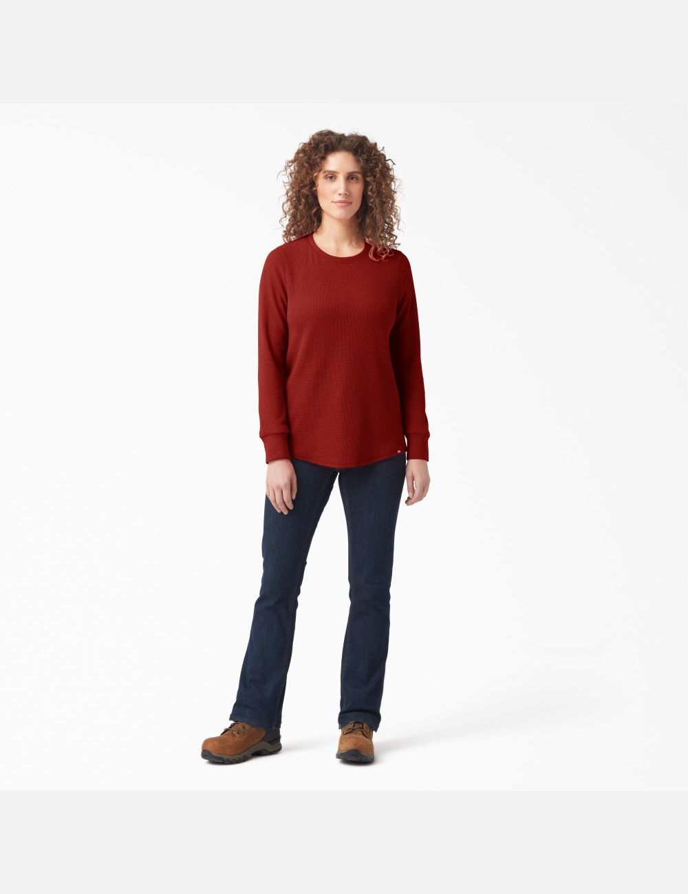 Molten Lava Heather Dickies Thermal Long Sleeve T-Shirts | 623XJGNTZ