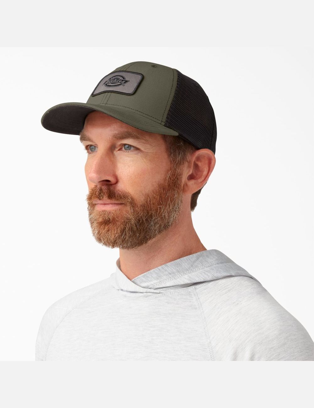 Moss Green Dickies Canvas Trucker Hats | 428ZKULVX