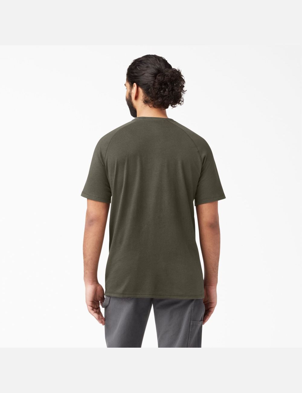 Moss Green Dickies Cooling Short Sleeve T-Shirts | 809JCWUMS