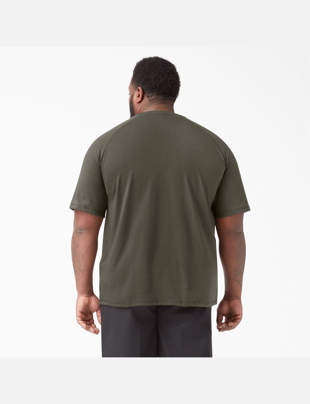 Moss Green Dickies Cooling Short Sleeve T-Shirts | 809JCWUMS