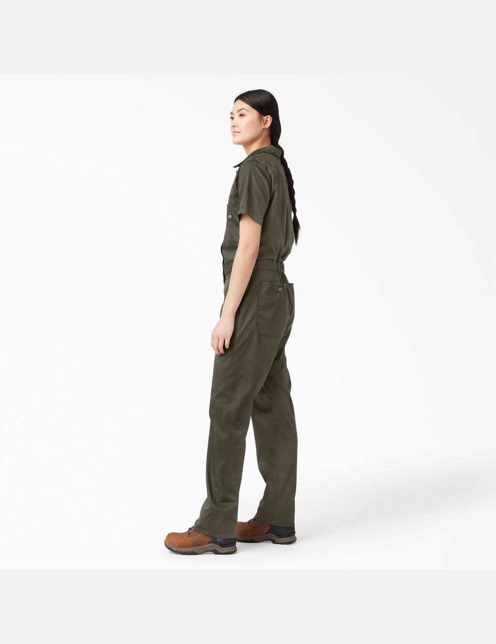 Moss Green Dickies FLEX Cooling Short Sleeve Coveralls | 265RVOQXY