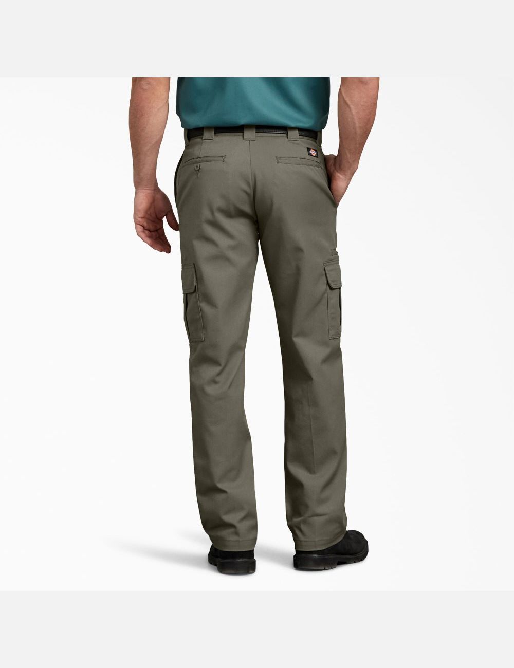 Moss Green Dickies FLEX Regular Fit Straight Leg Cargo Pants | 109XNACIE