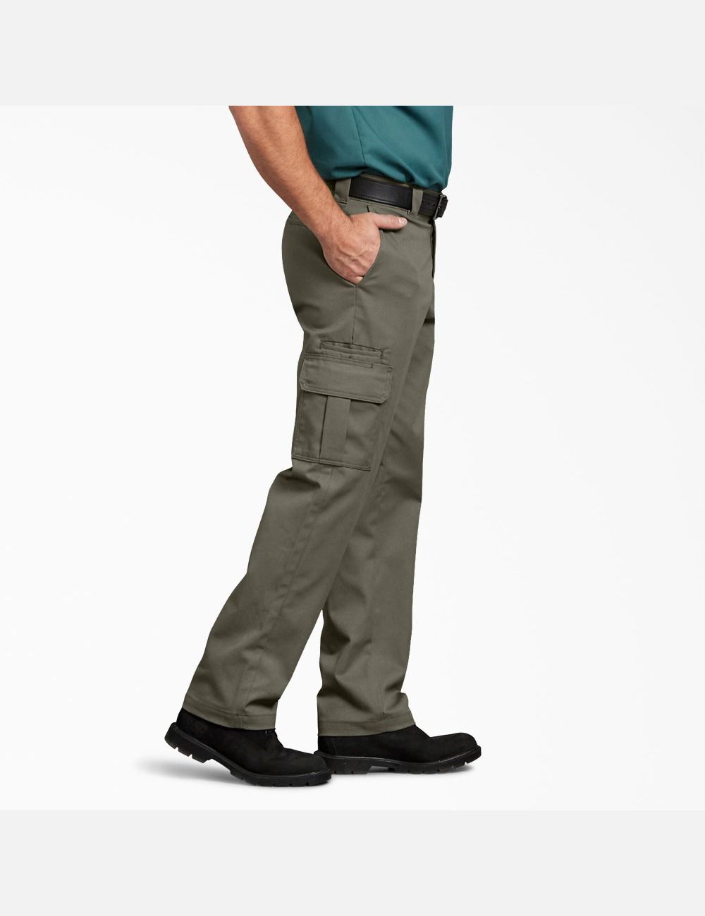 Moss Green Dickies FLEX Regular Fit Straight Leg Cargo Pants | 109XNACIE