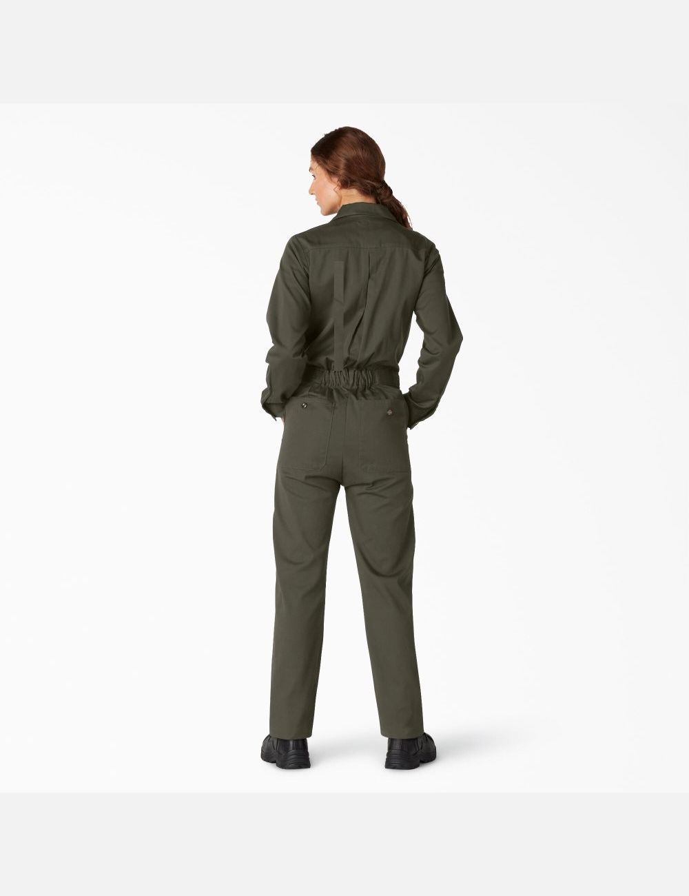 Moss Green Dickies Long Sleeve Coveralls | 047ZXRBGP