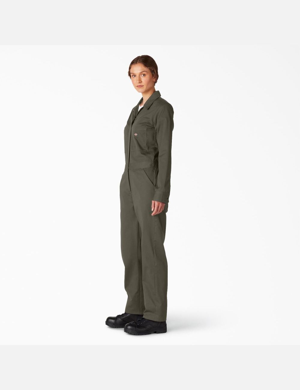 Moss Green Dickies Long Sleeve Coveralls | 047ZXRBGP