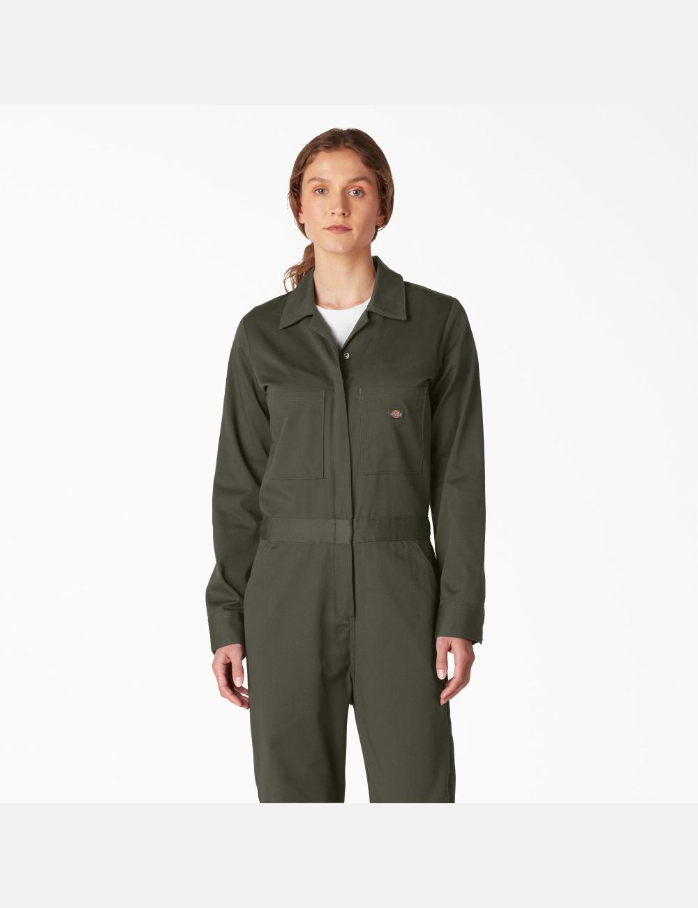 Moss Green Dickies Long Sleeve Coveralls | 047ZXRBGP