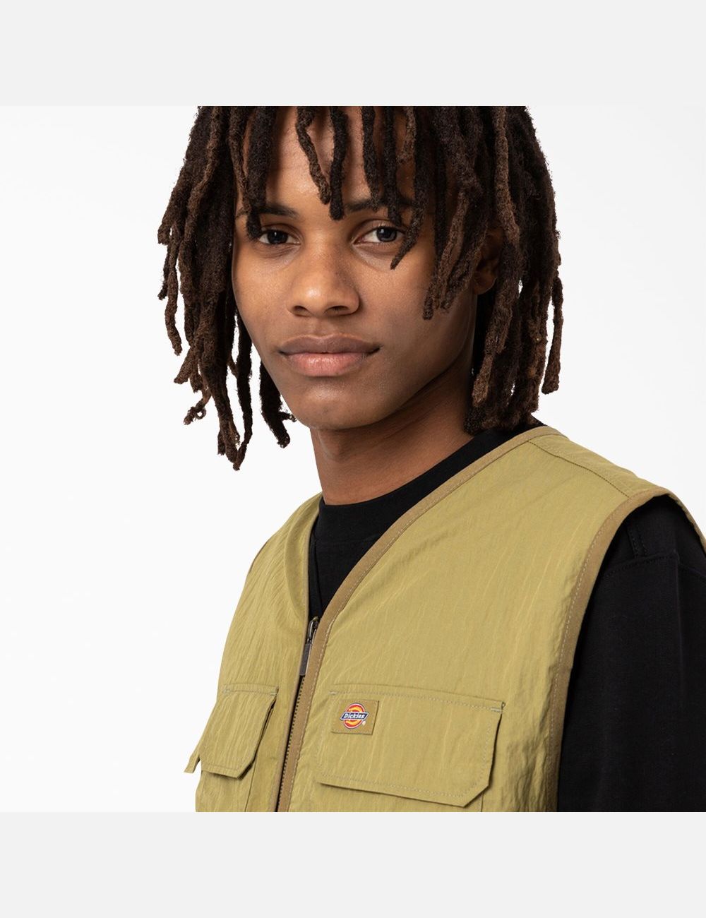 Moss Green Dickies Pacific Utility Vests | 154LVGBEM