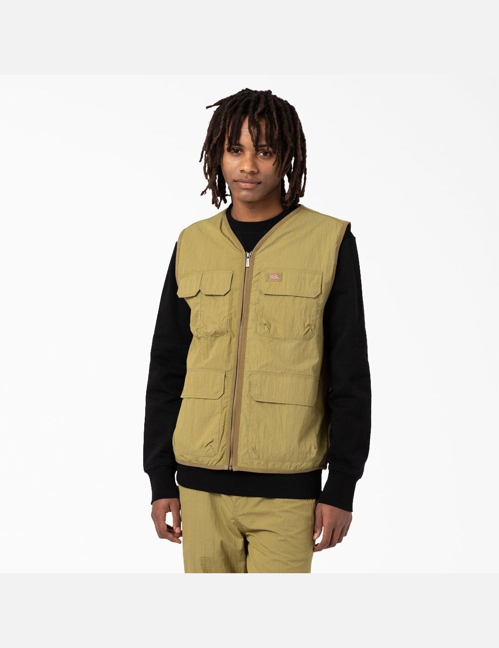 Moss Green Dickies Pacific Utility Vests | 154LVGBEM