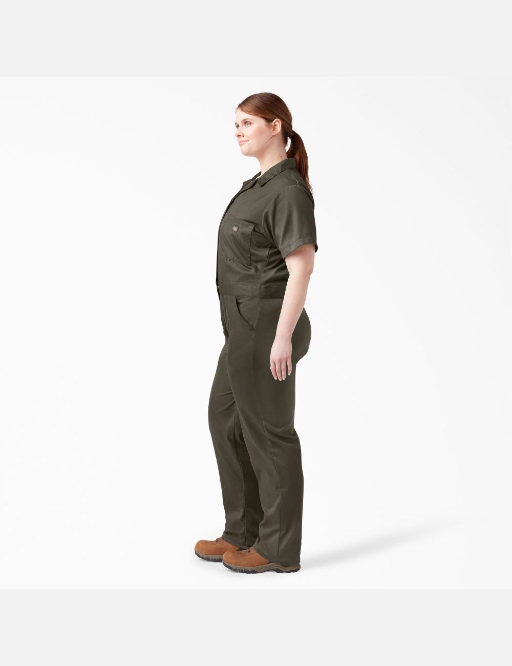 Moss Green Dickies Plus FLEX Cooling Short Sleeve Coveralls & Overalls | 512PLMTRO